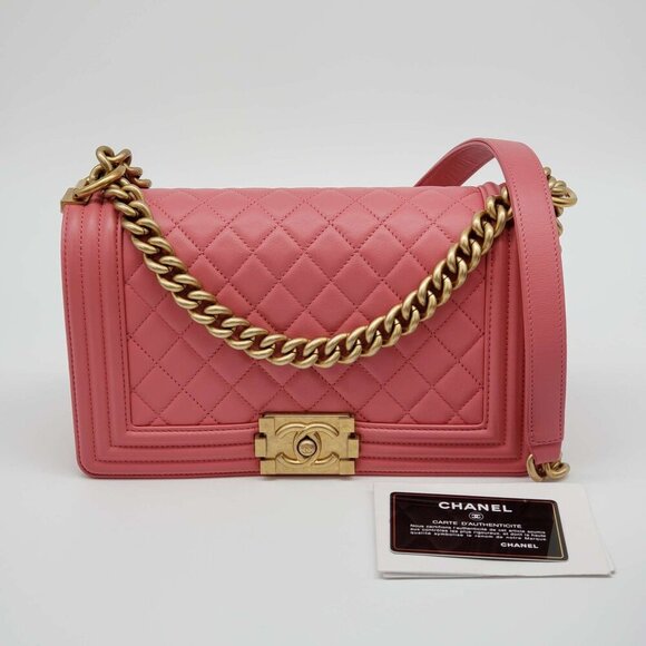100% Authentic CHANEL Boy Leather Shoulder Bag 2700-080524 - Picture 1 of 16